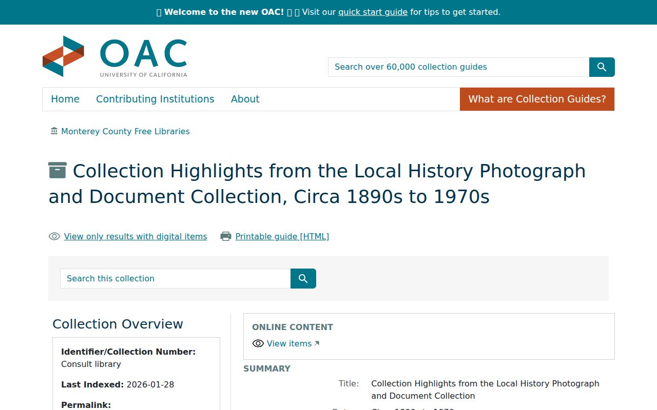 Marina city directory archival collection finding aid