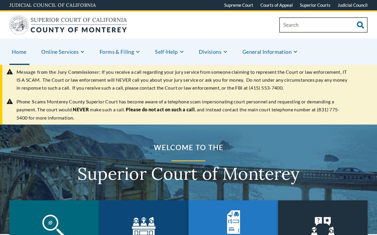 Marina resident lookup Monterey Superior Court locations